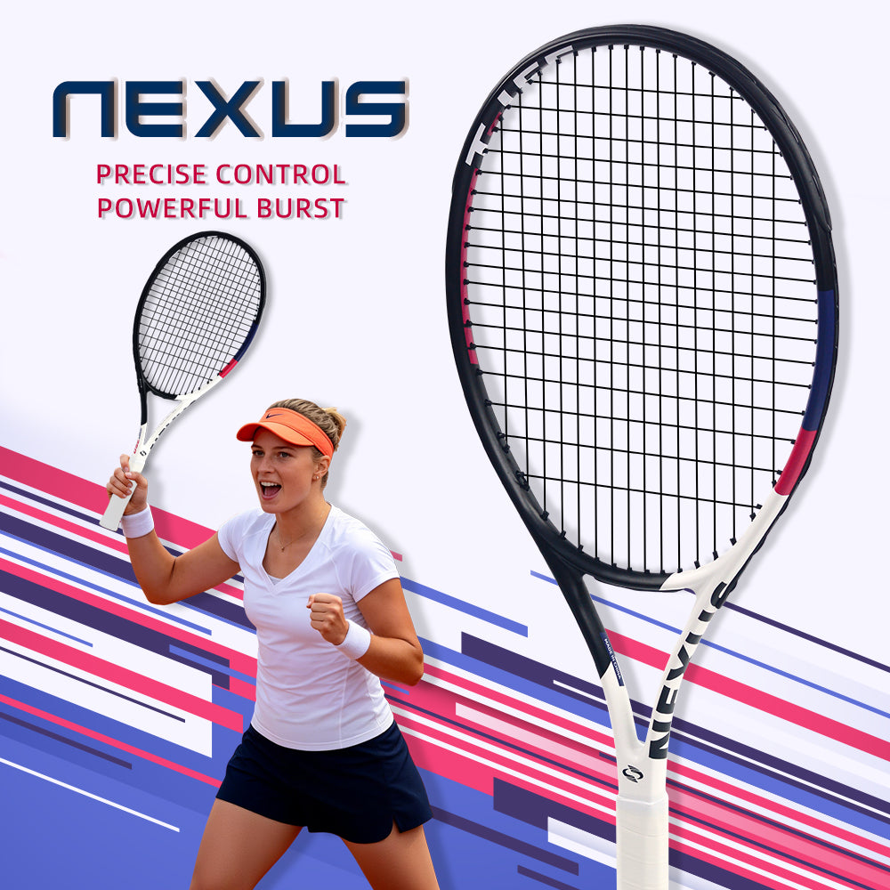 SALYWEE Nexus SY1110 Aluminum Carbon Tennis Racquet 293g Unstrung 16×19 String Pattern 50-55lbs Tension Beginner Recreational Tennis Racket