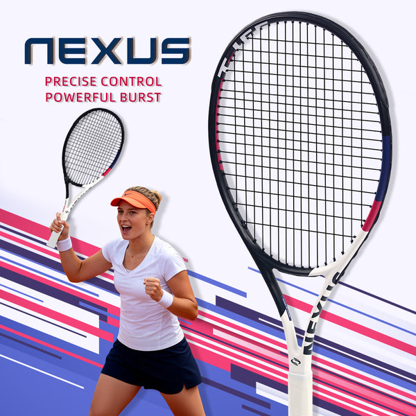 SALYWEE Nexus SY1110 Aluminum Carbon Tennis Racquet 293g Unstrung 16×19 String Pattern 50-55lbs Tension Beginner Recreational Tennis Racket