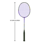 SALYWEE Dragon Lin SY906 Badminton Racket T800+40T Material 300mm Balance Point ≤32LBS Tension Purple Black Offensive Badminton Racquet