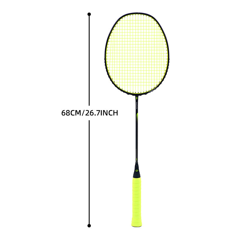 SALYWEE Sharp・Feather Head‑Heavy Offensive Badminton Racket 305±3mm Balance Point 6U Light Weight, T700+30T Carbon For Powerful Smash Shots
