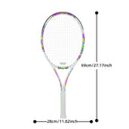 SALYWEE Doodle 2.0 Colorful Doodle Graphic Tennis Racket Pre‑Strung Ready To Play Carbon Tennis Racket for Adult Tennis Lovers