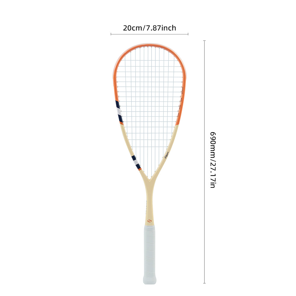 SALYWEE SKY.X SY1027 Squash Racket 40T Carbon Fiber 508cm² Head Size 370mm Balance Point 690mm Length Competition Squash Racquet