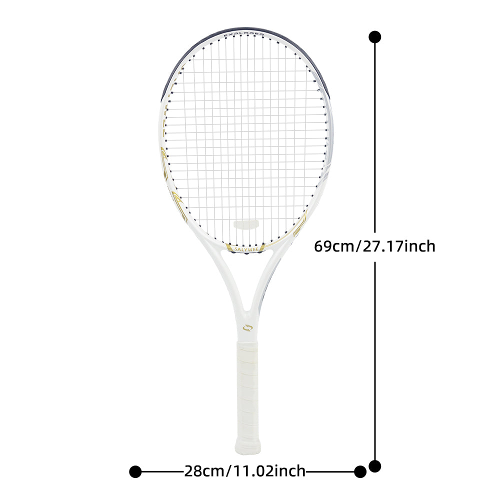 SALYWEE EXPLORER SY1119 Carbon Fiber Tennis Racket | 260g 102in² 16×19 Pre-Strung Adult Racquet
