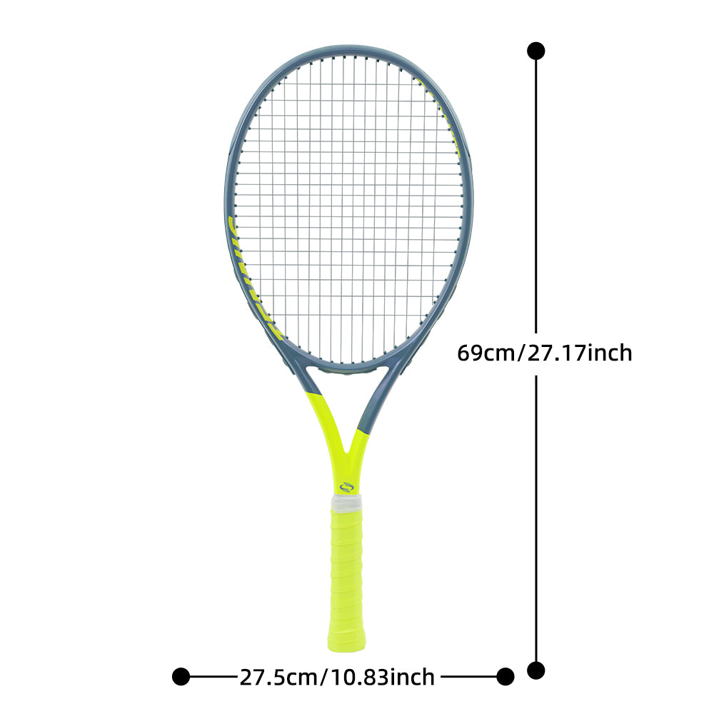 SALYWEE Phantom SY1112 Composite Carbon Fiber One-Piece Tennis Racquet 310g Unstrung 16×19 50-60LBS Recreational Tennis Racket