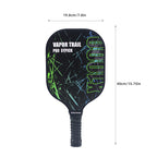 SALYWEE Vapor Trail X1000 Pickleball Paddle Fiberglass Surface 40×19.8cm 12mm Core Turquoise Orange-Red Pickleball Racket
