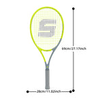 SALYWEE Gemini Composite Tennis Racket 69cm Length 330mm Balance Point 50-60LBS Tension Aluminum Carbon Frame Daily Practice Tennis Racket