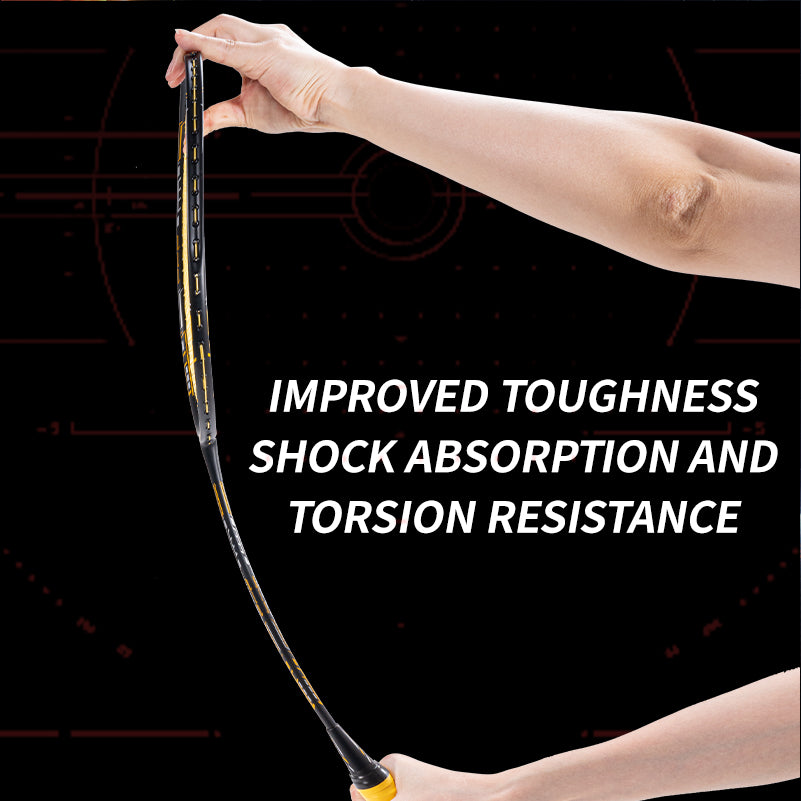 SALYWEE Torpedo SY901 Pre‑Strung Carbon Badminton Racket Lightweight Full‑Size Frame for Backyard & Weekend Recreational Badminton Games