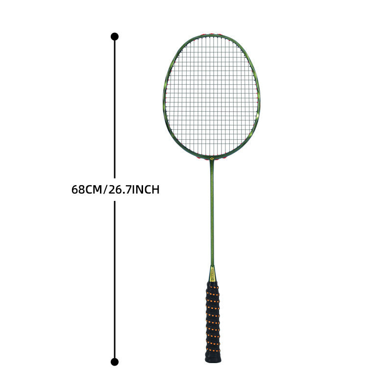 SALYWEE TWIST SY909 Pre‑Strung Full Carbon Fiber Badminton Racket 75±5g, 290±5MM Balance, 675±5MM Length for Daily Training & Competition