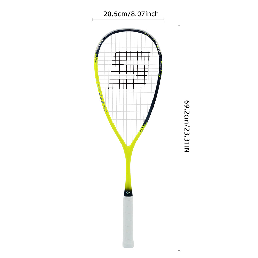 SALYWEE AURA SY1026 Full Carbon Squash Racquet 140g Unstrung 14×18 String Pattern 692mm Length Recreational Squash Racket