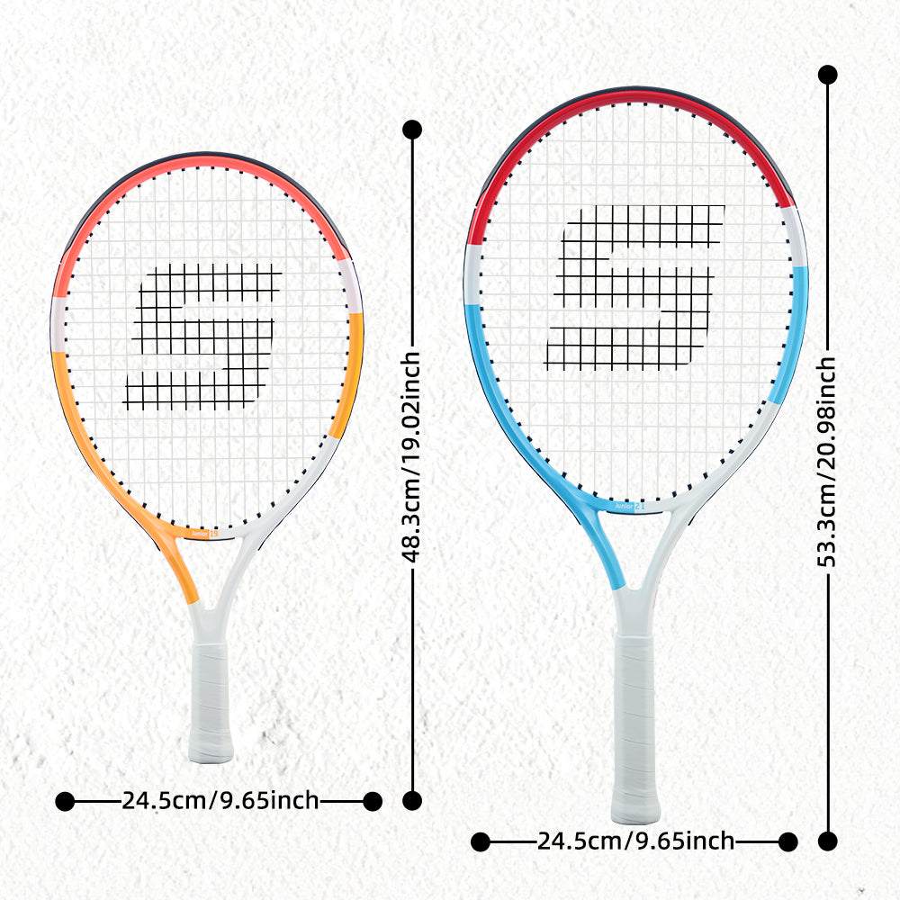 SALYWEE Children Tennis Racket Aluminum-Carbon Frame 4 Sizes Optional Lightweight For Kids Height Matching Training Use