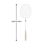 SALYWEE Bamboo Neutral Balance Full Carbon Badminton Racket Pre‑Strung 4U, 295±5mm Balance Point, 675±5mm Standard Length For All‑Round Play
