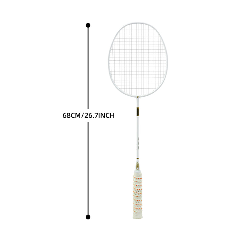 SALYWEE Bamboo Neutral Balance Full Carbon Badminton Racket Pre‑Strung 4U, 295±5mm Balance Point, 675±5mm Standard Length For All‑Round Play