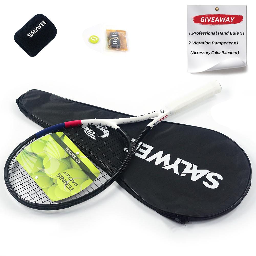 SALYWEE Nexus SY1110 Aluminum Carbon Tennis Racquet 293g Unstrung 16×19 String Pattern 50-55lbs Tension Beginner Recreational Tennis Racket