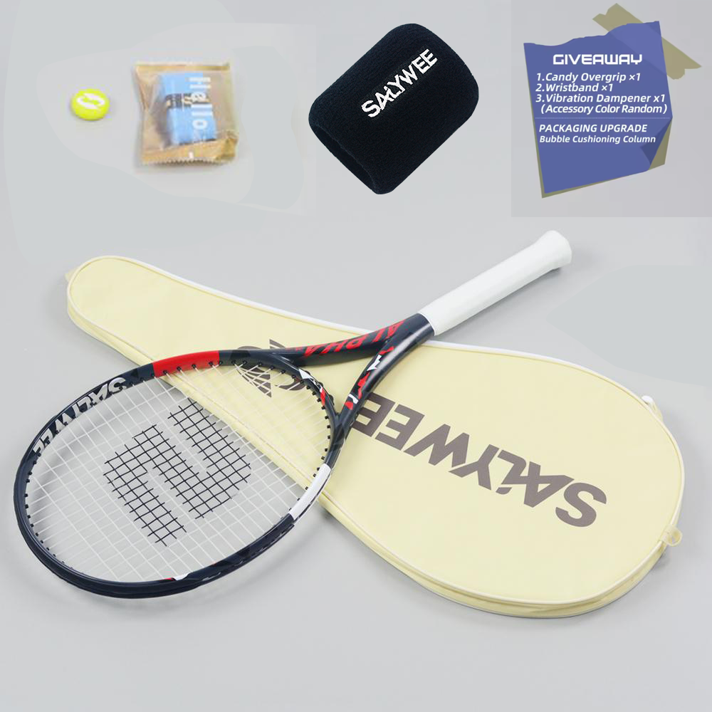 SALYWEE ALPHA SY1111 Full Carbon Tennis Racquet 273g Unstrung 16×19 String Pattern 50-60LBS Tension Recreational Tennis Racket