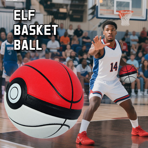 SALYWEE SY3332 ELF No.7 Match Quality Basketball, PU Moisture‑Absorbing Surface, Rubber Bladder, PE Wrapped Yarn, Indoor & Outdoor, 4‑Color Options Orange Blue Red Yellow