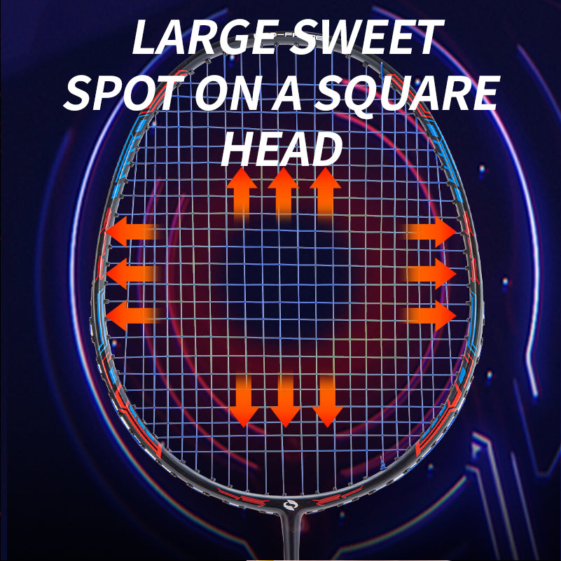 SALYWEE Torpedo SY901 Pre‑Strung Carbon Badminton Racket Lightweight Full‑Size Frame for Backyard & Weekend Recreational Badminton Games