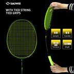 SALYWEE Sharp・Feather Head‑Heavy Offensive Badminton Racket 305±3mm Balance Point 6U Light Weight, T700+30T Carbon For Powerful Smash Shots