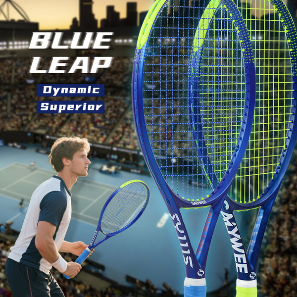 SALYWEE Blue Leap SY1115 Tennis Racket | 345g 330mm Balance Point Durable Frame for Outdoor Training & Matches