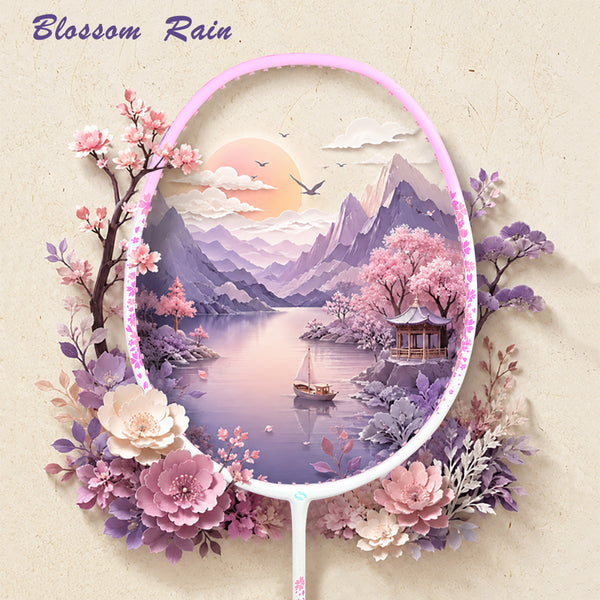 SALYWEE Blossom Rain SY905 Badminton Racket Composite Carbon 5U Light‑Weight Elegant Floral Frame Blue Purple Red Pink For Women Players
