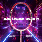 SALYWEE MY2.0 Badminton Racket T700 Carbon, Exquisite Water‑Based Paint With Malaysian Landmark Architecture Pattern, Large Frame Sweet Spot For Training & Match