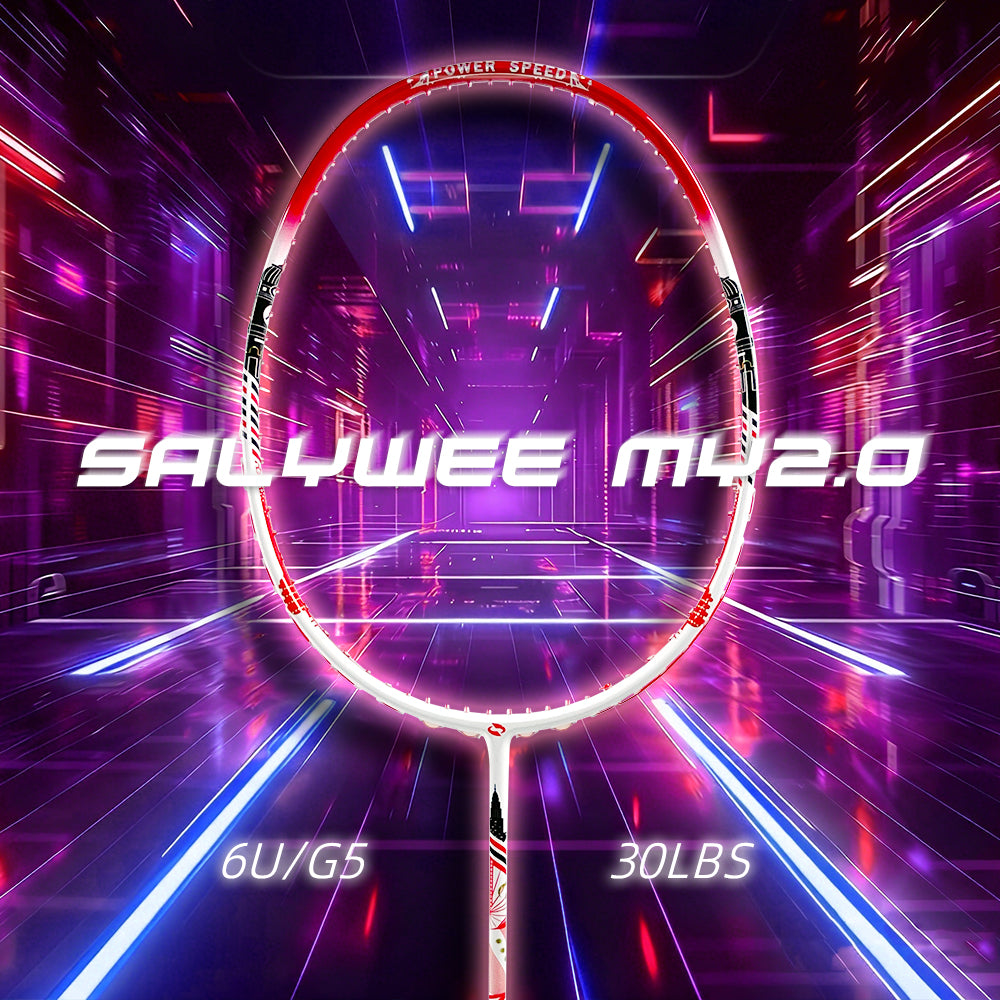SALYWEE MY2.0 Badminton Racket T700 Carbon, Exquisite Water‑Based Paint With Malaysian Landmark Architecture Pattern, Large Frame Sweet Spot For Training & Match