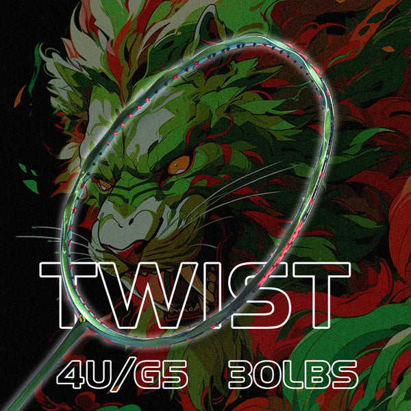 SALYWEE TWIST SY909 Pre‑Strung Full Carbon Fiber Badminton Racket 75±5g, 290±5MM Balance, 675±5MM Length for Daily Training & Competition