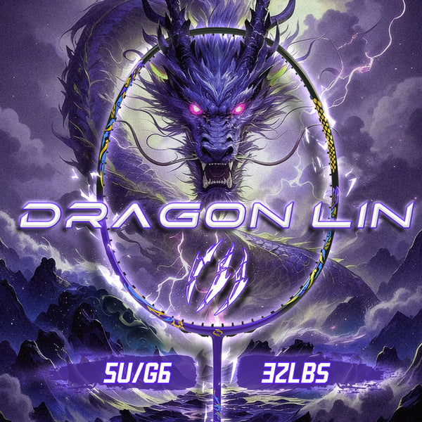 SALYWEE Dragon Lin SY906 Badminton Racket T800+40T Material 300mm Balance Point ≤32LBS Tension Purple Black Offensive Badminton Racquet
