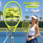 SALYWEE Phantom SY1112 Composite Carbon Fiber One-Piece Tennis Racquet 310g Unstrung 16×19 50-60LBS Recreational Tennis Racket