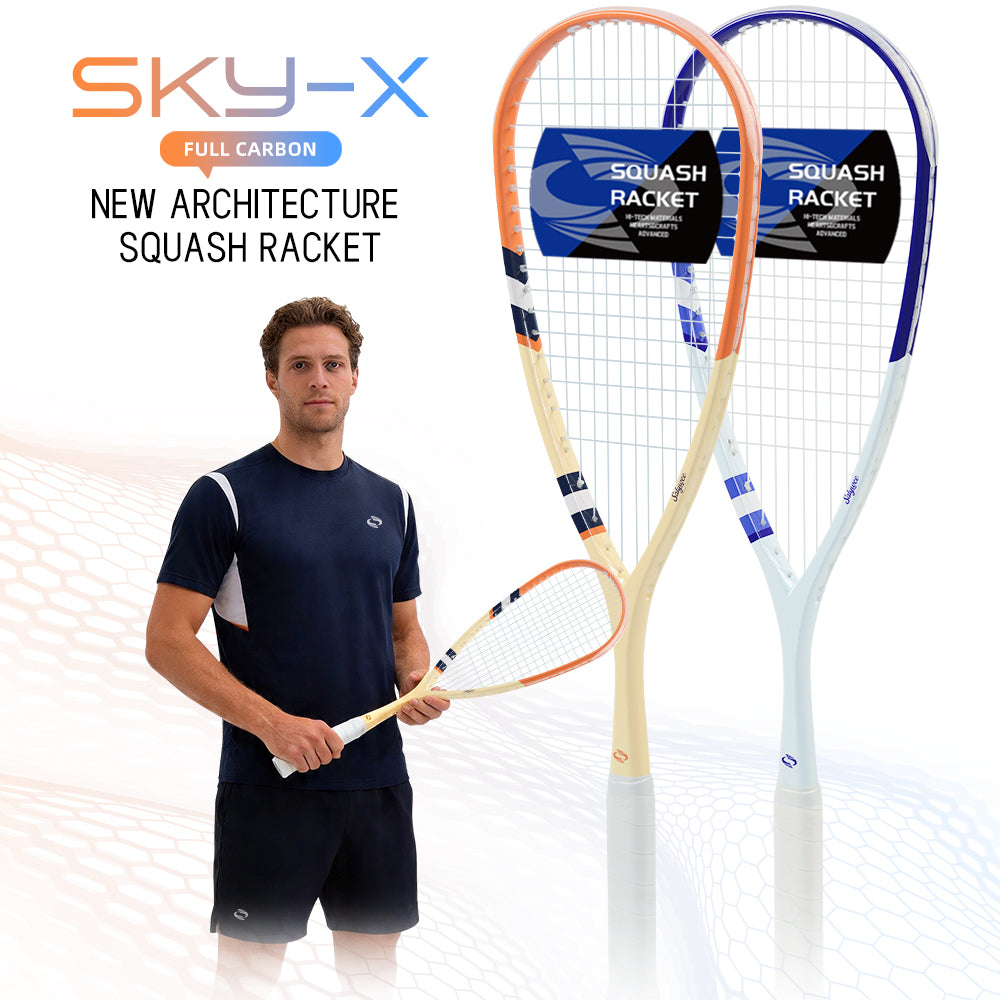 SALYWEE SKY.X SY1027 Squash Racket 40T Carbon Fiber 508cm² Head Size 370mm Balance Point 690mm Length Competition Squash Racquet