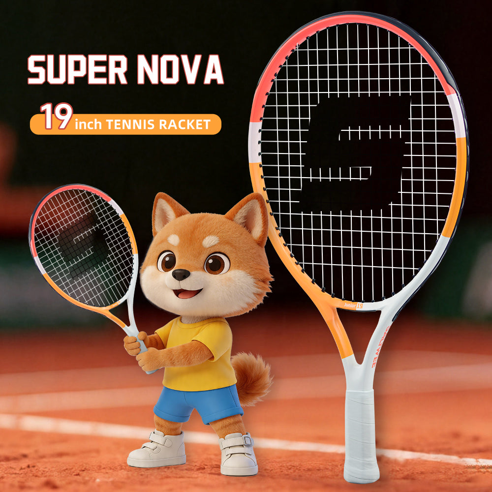 SALYWEE Children Tennis Racket Aluminum-Carbon Frame 4 Sizes Optional Lightweight For Kids Height Matching Training Use