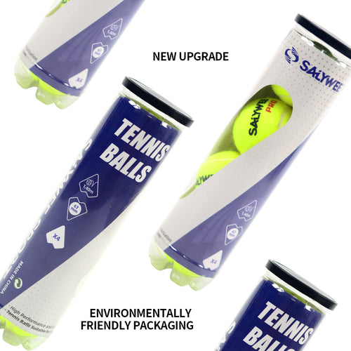 SALYWEE PRO Professional Tennis Balls 4 Count Pressurized Can All‑Court Suitable for Match & Daily Training Sessions