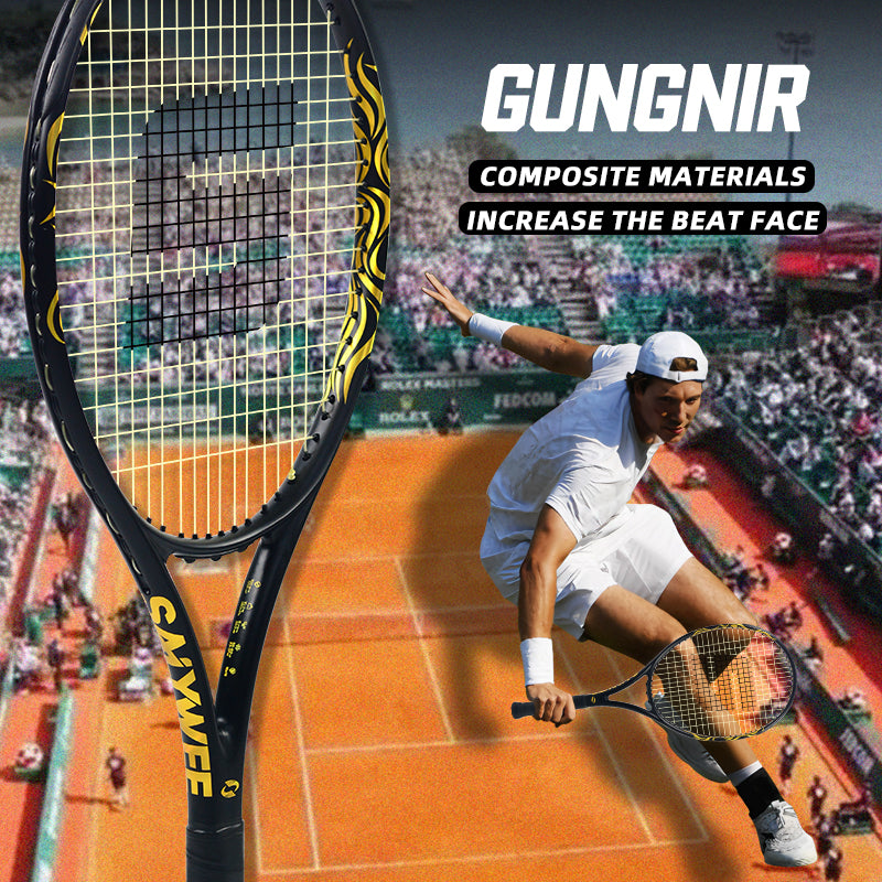 SALYWEE SY1114 Gungnir Mjolnir Pro Tennis Racket Full Carbon Frame Pre-Strung 102 sq.in for Recreational & Intermediate Players