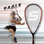 SALYWEE EAGLE Pro Squash Racket Full Carbon Fiber Pre-Strung Balanced Frame for Intermediate & Advanced Players