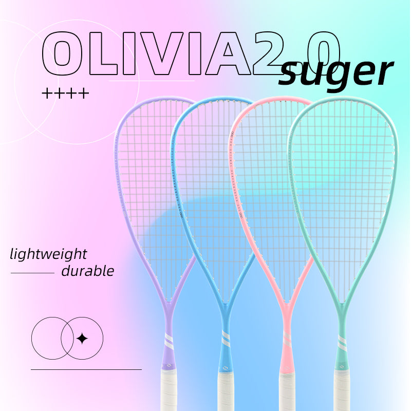 SALYWEE Olivia2.0 Full Carbon Squash Racket SY1028 69cm Length 21cm Width Light‑Weight Indoor Training Squash Racket