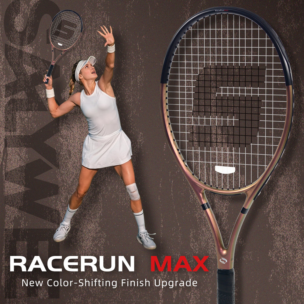 SALYWEE RACERUN MAX SY1117MAX Tennis Racket | Aluminum Carbon 295g 102in² 16×19 Pre-Strung Adult Racquet