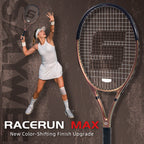 SALYWEE RACERUN MAX SY1117MAX Tennis Racket | Aluminum Carbon 295g 102in² 16×19 Pre-Strung Adult Racquet