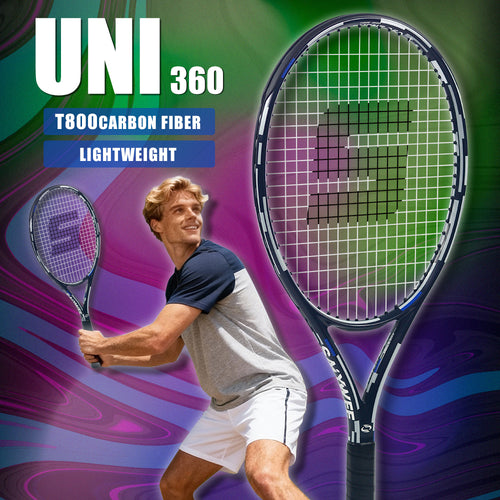 SALYWEE UNI360 Tennis Racket T800 Carbon Fiber 105in² Head 16×19 String Pattern Stable Control for Intermediate Adult Players