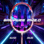 SALYWEE MY2.0 Badminton Racket T700 Carbon, Exquisite Water‑Based Paint With Malaysian Landmark Architecture Pattern, Large Frame Sweet Spot For Training & Match
