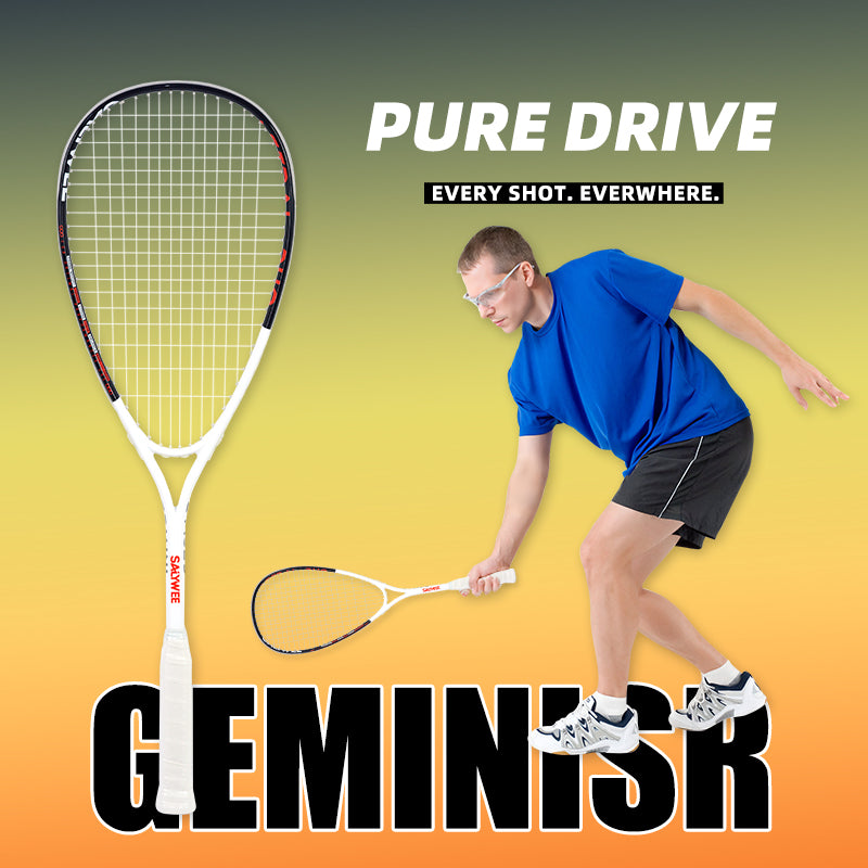 SALYWEE GEMINISR Squash Racket With Swivel & Acoustic Line Hole Spin Shaft Design High Spin Competitive Squash Racket