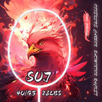 SALYWEE SU7 Pre‑Strung Full Carbon Badminton Racket 4U, 3‑Color Selection, 295±5MM Balance, Suitable For New Players And Hobby‑Level Enthusiasts