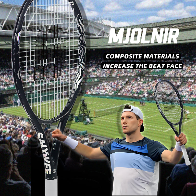 SALYWEE SY1114 Gungnir Mjolnir Pro Tennis Racket Full Carbon Frame Pre-Strung 102 sq.in for Recreational & Intermediate Players