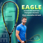 SALYWEE EAGLE Pro Squash Racket Full Carbon Fiber Pre-Strung Balanced Frame for Intermediate & Advanced Players