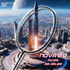 SALYWEE NOVA2.0 Offensive Badminton Racket 5U Ultra‑Light, T700+30T High‑Rigidity Carbon Fiber, 300±5mm Balance, 6.8mm Ultra‑Thin Shaft, 28‑32LBS, 76 String Holes
