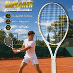 SALYWEE EXPLORER SY1119 Carbon Fiber Tennis Racket | 260g 102in² 16×19 Pre-Strung Adult Racquet