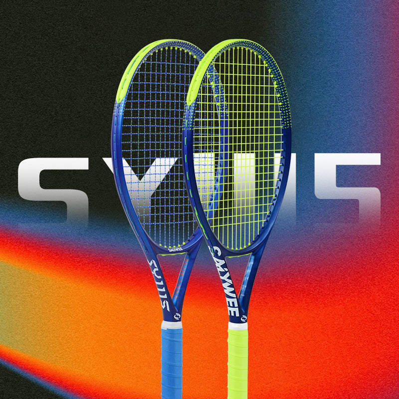 Raqueta de tenis SALYWEE Blue Leap SY1115 | 345 g 330 mm Punto de equilibrio Marco duradero para entrenamientos y partidos al aire libre