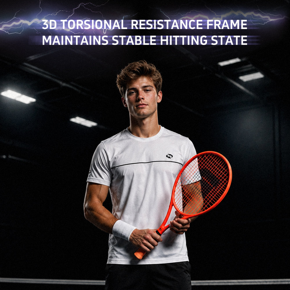 SALYWEE LITE·NEON SY1113 Gradient Fluorescent Orange Tennis Racket 16×19 String Pattern 330mm Balance Composite Carbon Tennis Racquet