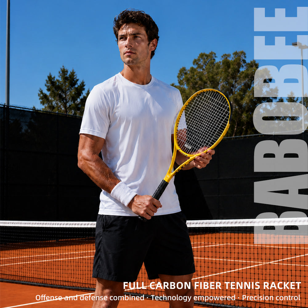 SALYWEE BABOBEE SY1118 Carbon Fiber Tennis Racket | 265g 102in² 16×19 Pre-Strung Adult Racquet