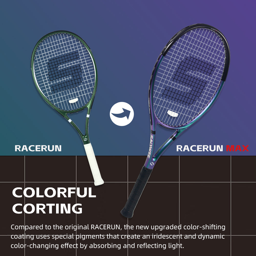 SALYWEE RACERUN MAX SY1117MAX Tennis Racket | Aluminum Carbon 295g 102in² 16×19 Pre-Strung Adult Racquet