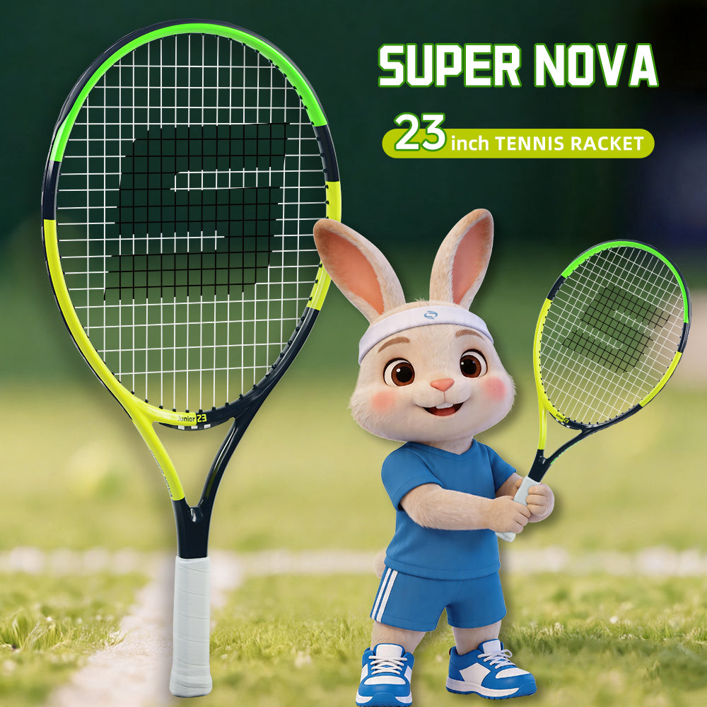 SALYWEE Children Tennis Racket Aluminum-Carbon Frame 4 Sizes Optional Lightweight For Kids Height Matching Training Use