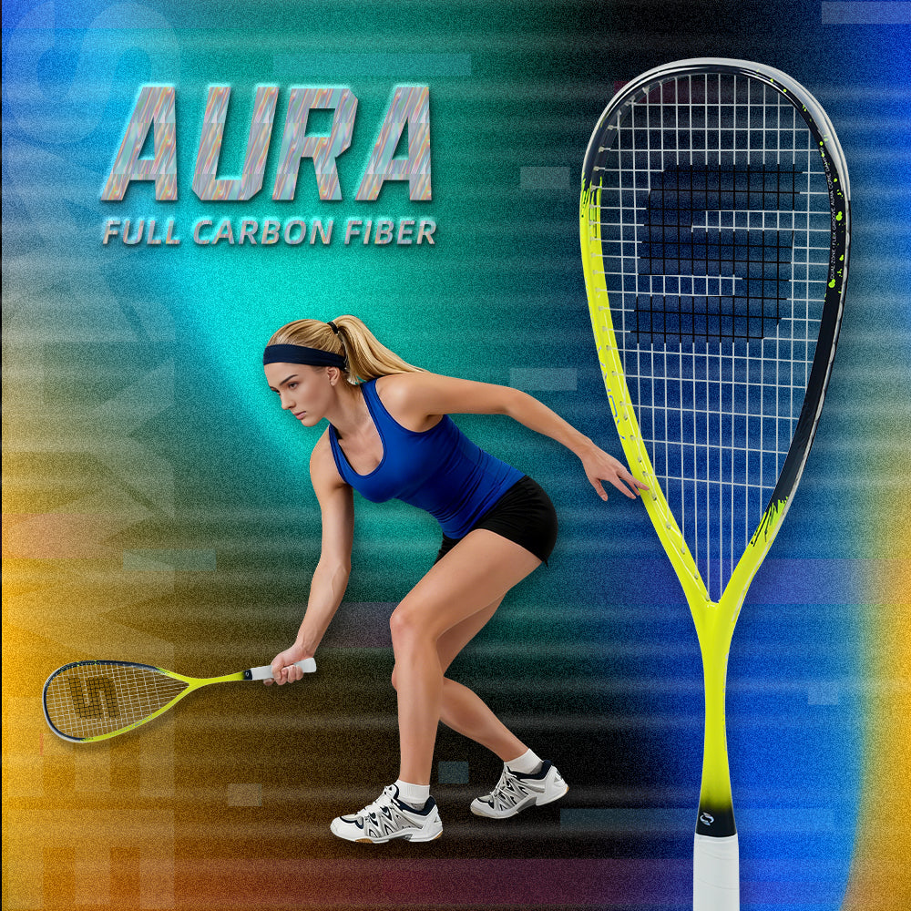 SALYWEE AURA SY1026 Full Carbon Squash Racquet 140g Unstrung 14×18 String Pattern 692mm Length Recreational Squash Racket